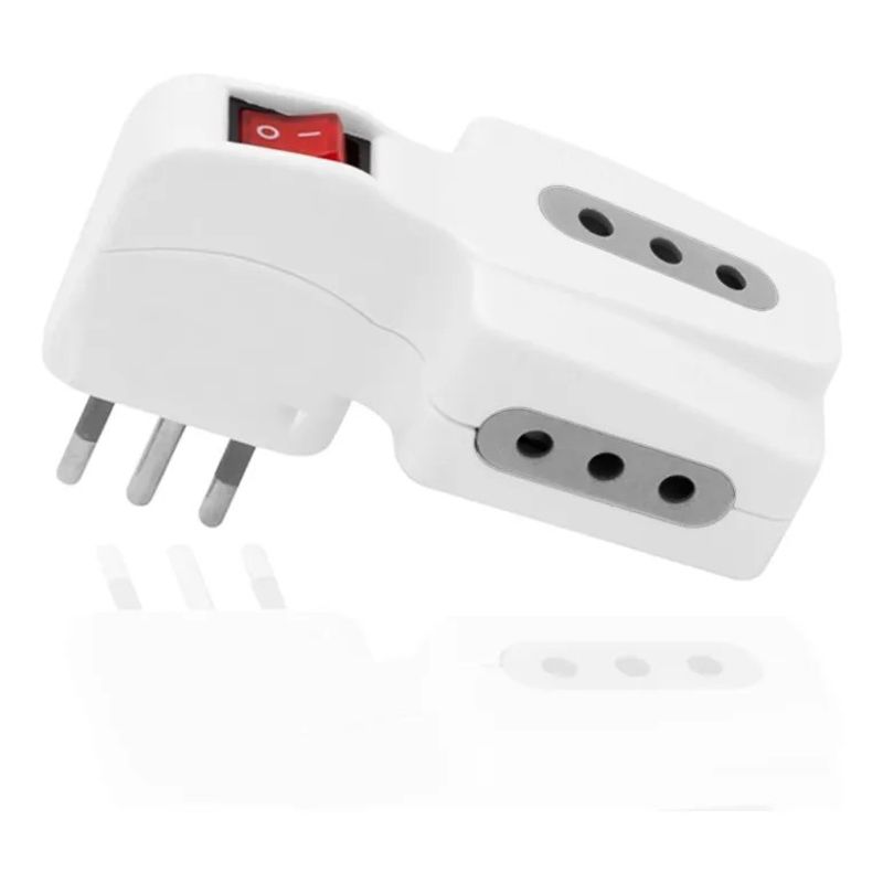 MACROTEL - Enchufe Adaptador Triple Macrotel Con Switch Certificado