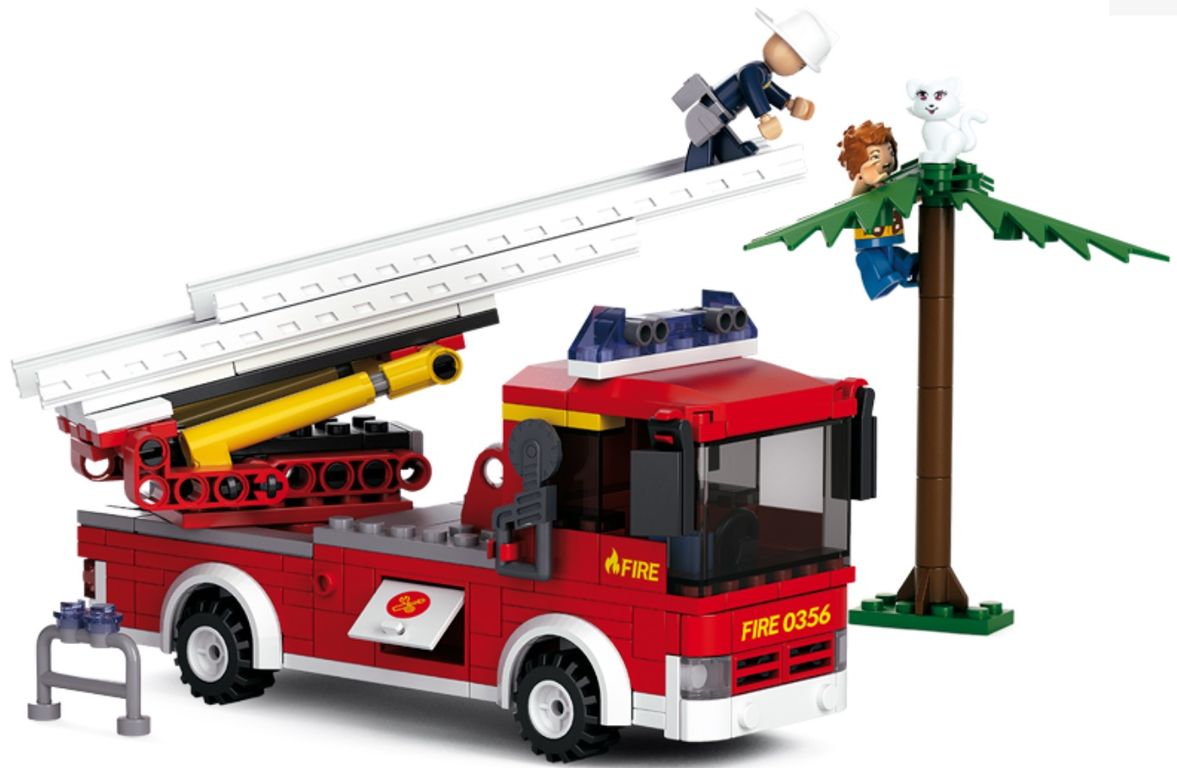 Camion de Bomberos Escalera Compatible Lego