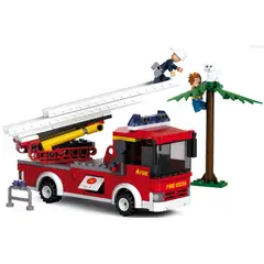 SLUBAN - Camion de Bomberos Escalera Compatible Lego