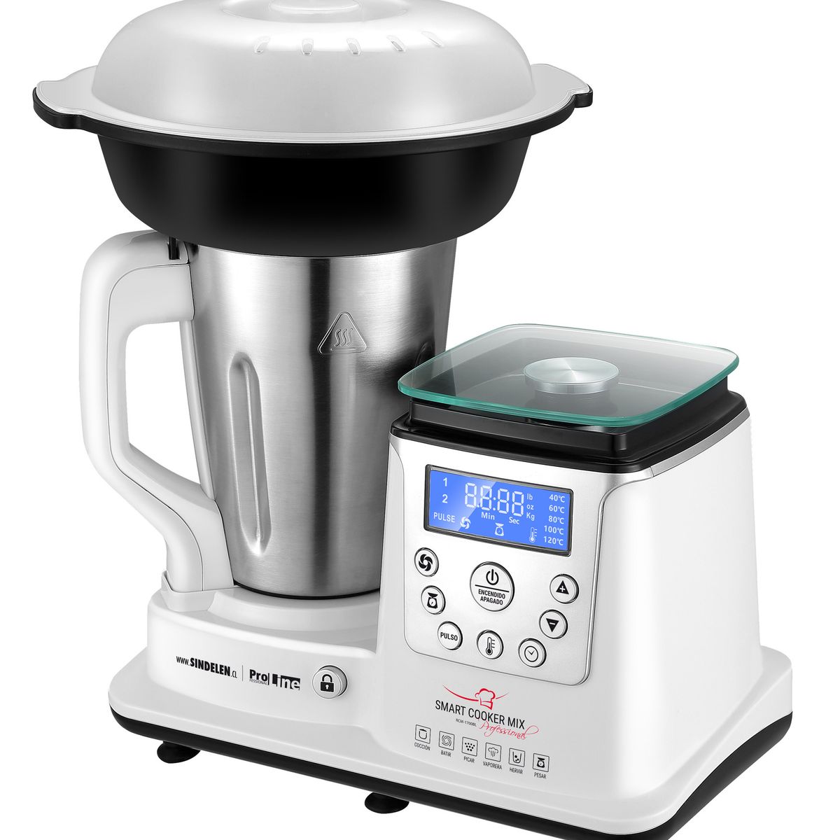 SINDELEN - Robot De Cocina Sindelen Multifunción Rcm-1700bl 900w 1,7lts
