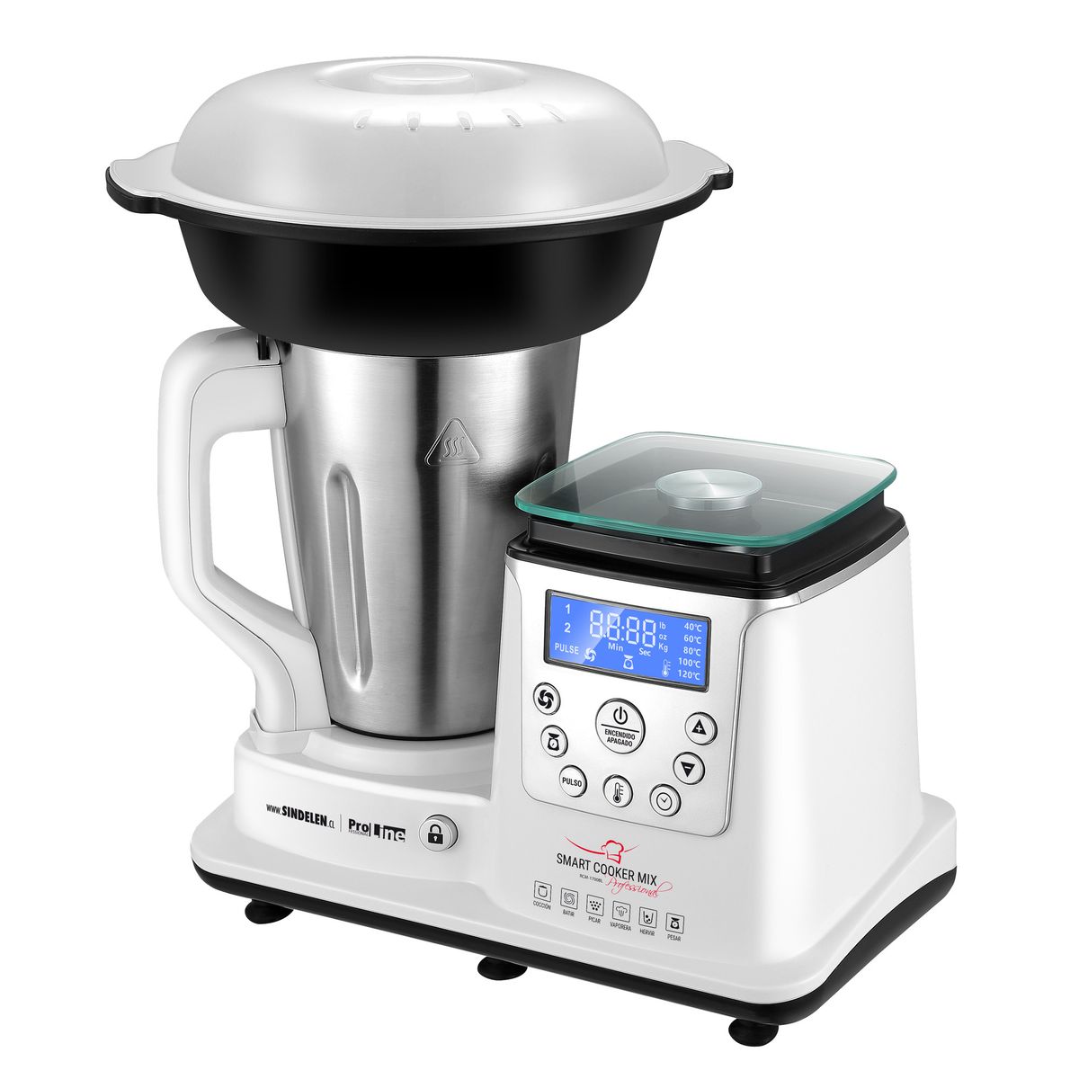 SINDELEN - Robot De Cocina Sindelen Multifunción Rcm-1700bl 900w 1,7lts