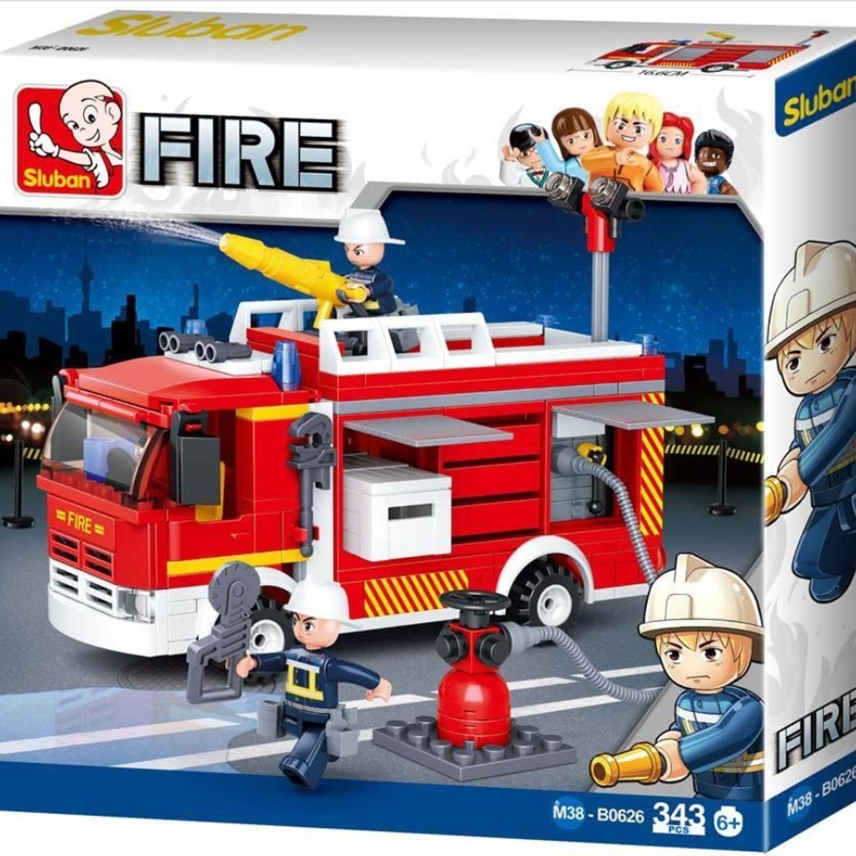 SLUBAN - Camion de Bomberos Cisterna Compatible Lego