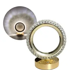 GENERICO - Lámpara Cristal Recargable Usb 3 Tonos Dorada