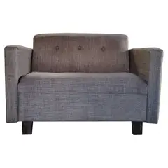 MUEBLES HVM - Sofa Alonso Gris Lino 2C Pmadera