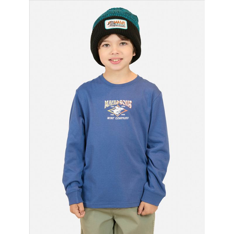 MAUI AND SONS - Polera ML Smokin Azul Infantil Maui And Sons - Azul