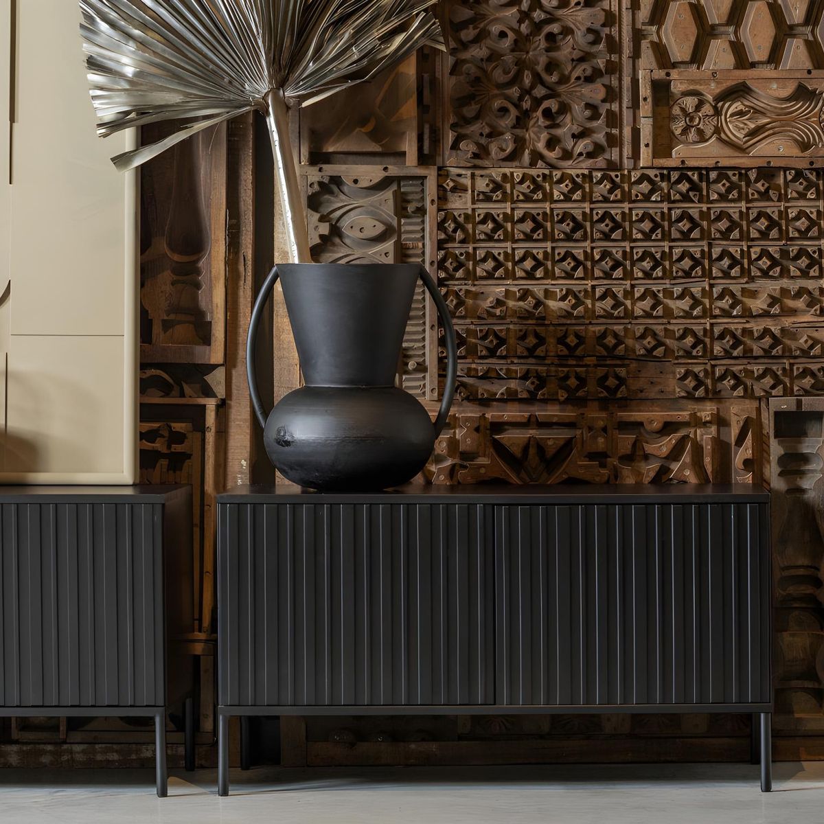 ILOFT - Buffet alistonado negro MARQUÉZ