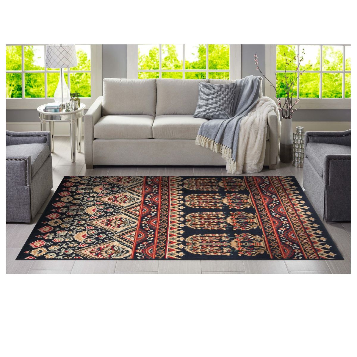 CANNON - Alfombra Margarita Negro 150x200