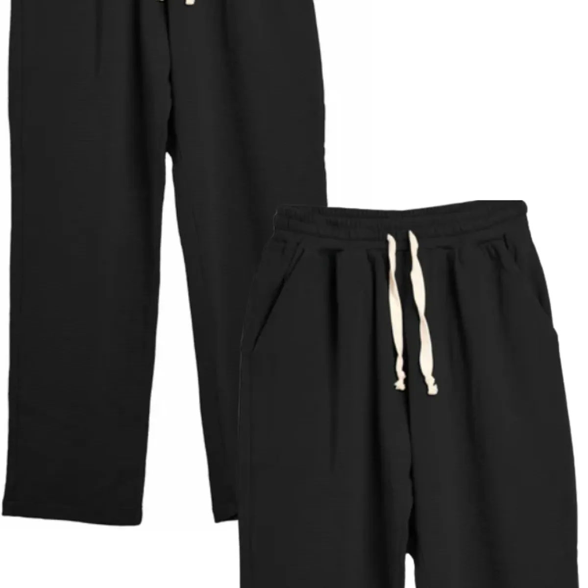 LIKE SHOP - Pantalón Mujer Recto Casual Primavera Verano Algodón Tiro Alto 318