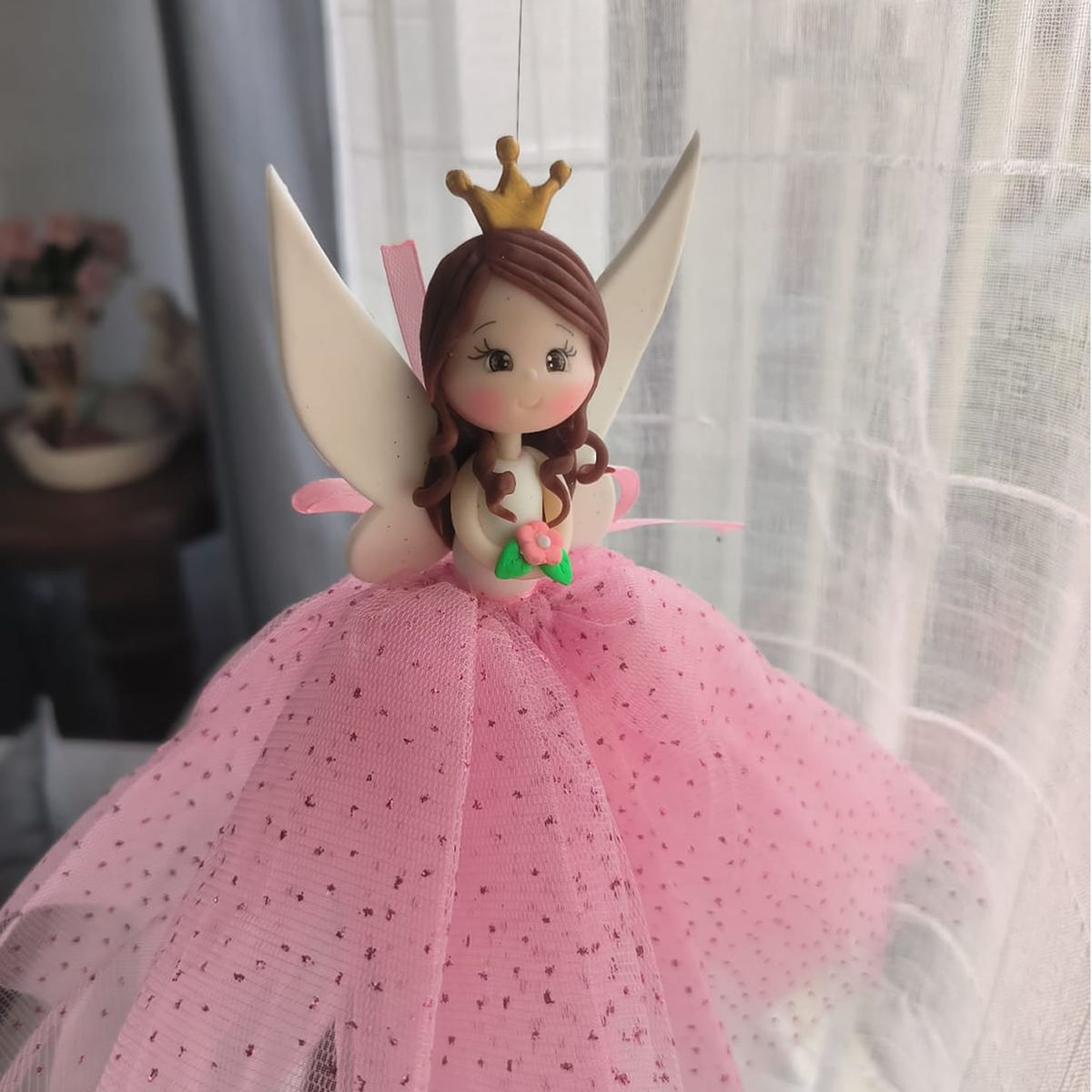 DECORACION CREATIVA - Móvil Hada Decorativa - Rosada Morena