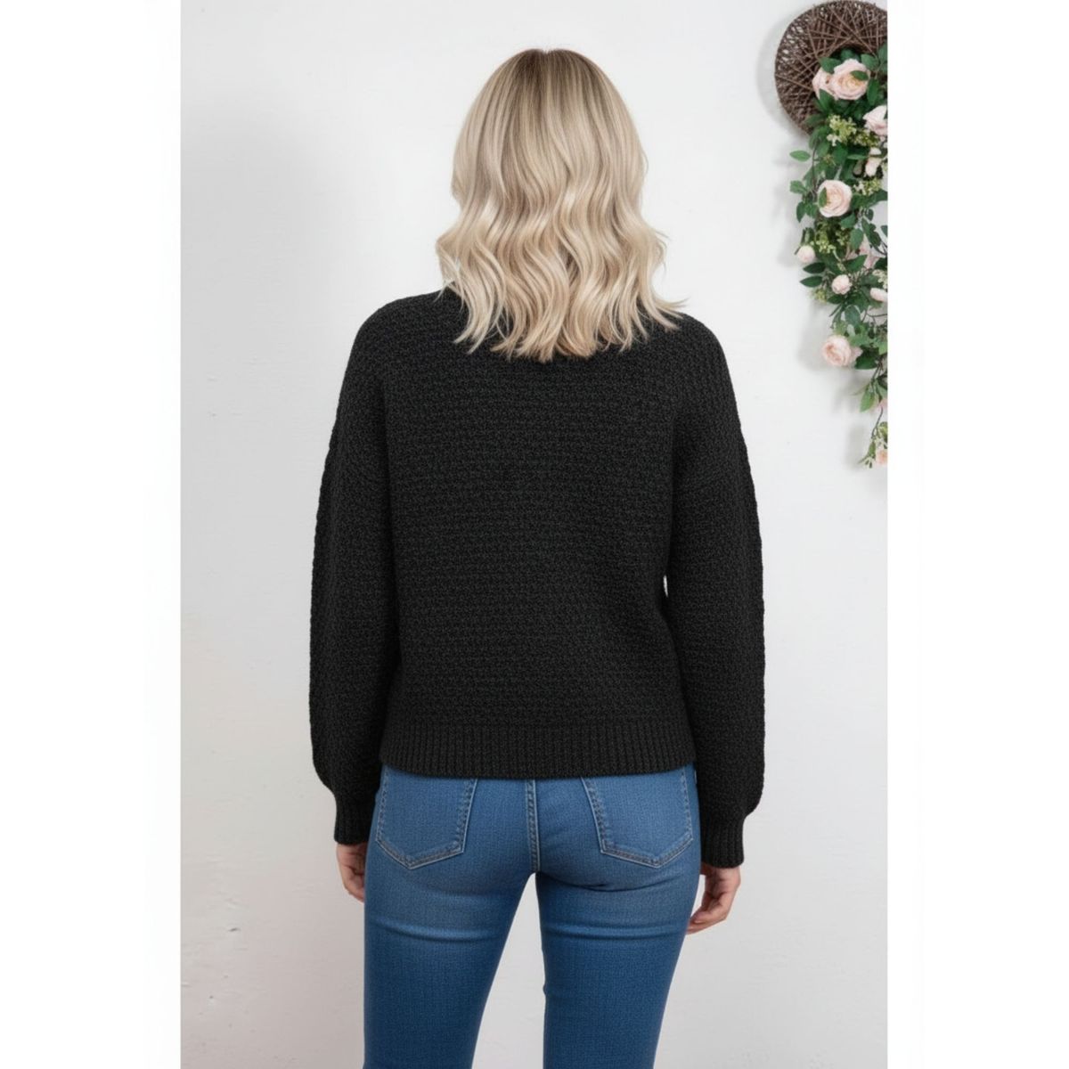LIKE SHOP - Sweater Mujer Cuello Redondo Chenille Tejido Primavera Verano T601