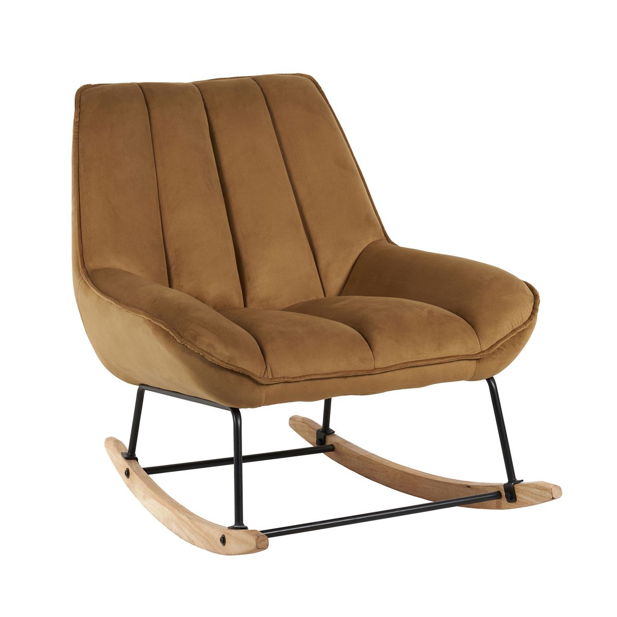 RELAN - Sitial Mecedora Terciopelo Relan Mavi Silla Individual Café