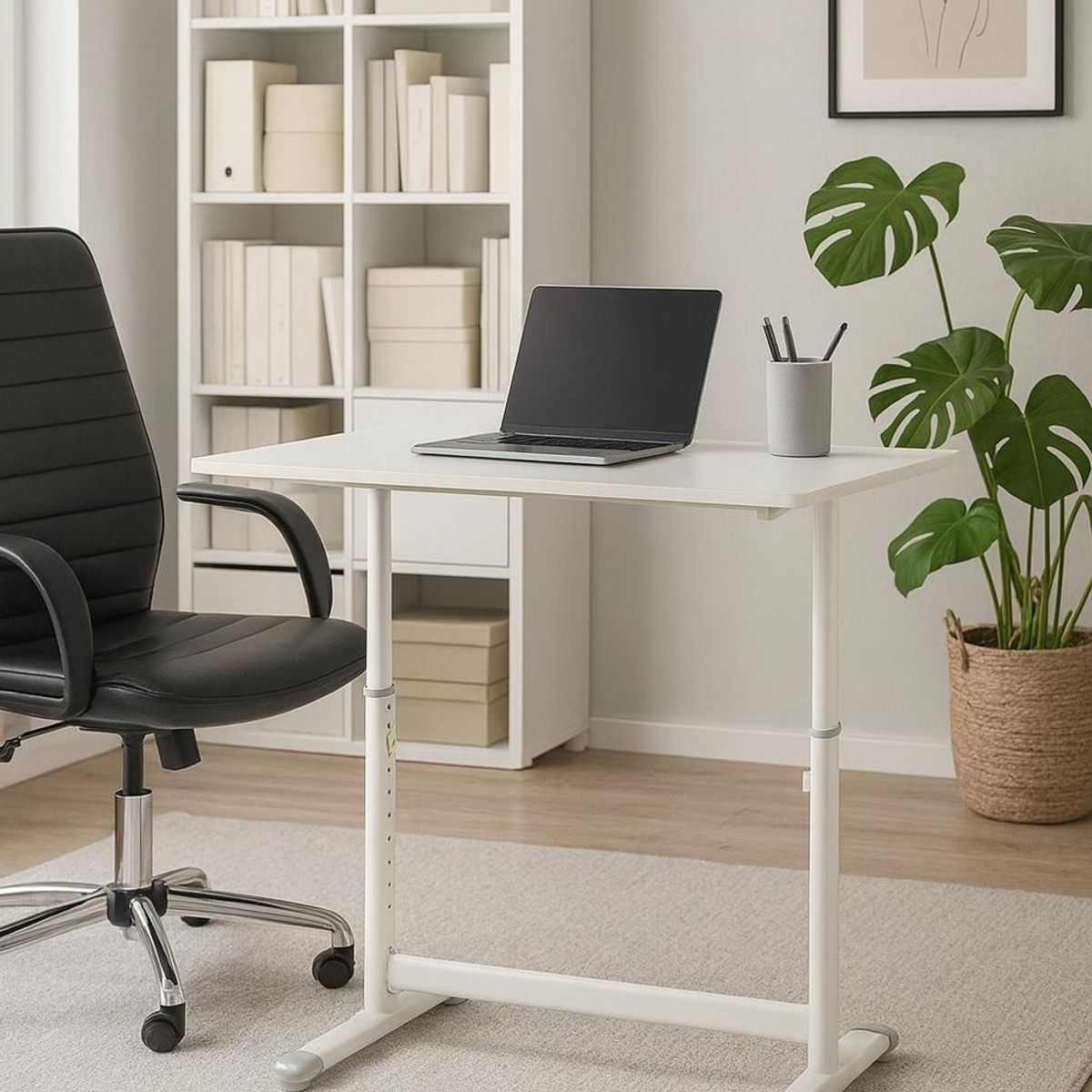 COSAS CASA - Escritorio con Altura Ajustable 120x60x63-86cm Funcional Toledo Blanco