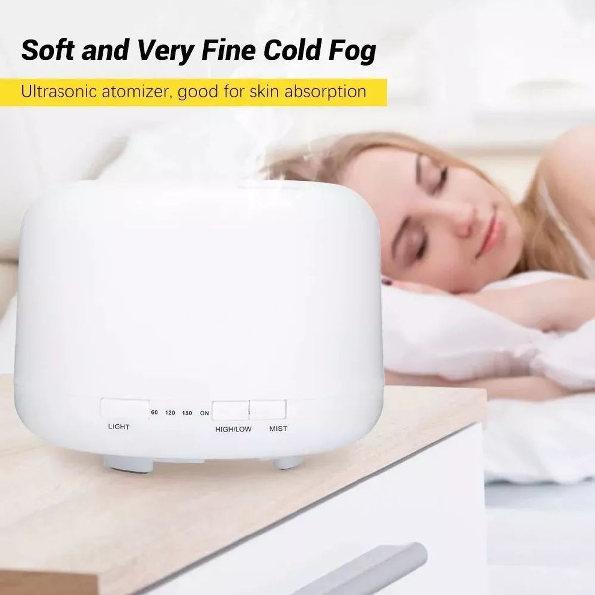 SHOP EHOME BAG - Humidificador Ultrasonico Difusor 500ml Color Blanco