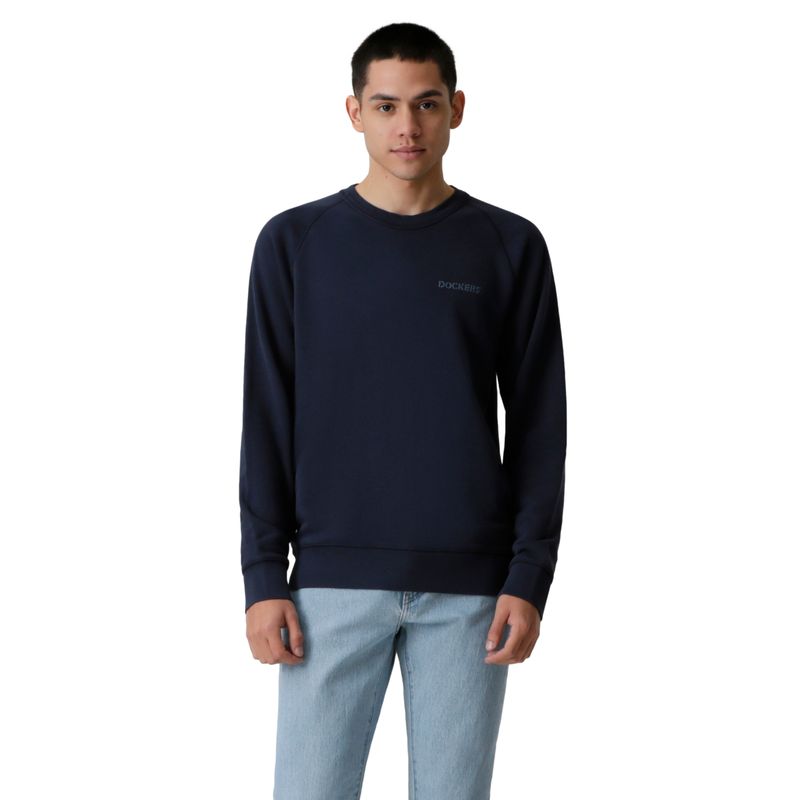 DOCKERS - Polerón Hombre Crewneck Regular Fit Azul Marino Dockers