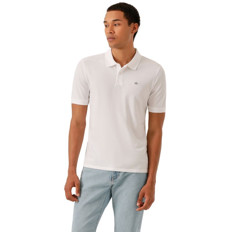DOCKERS - Polera Hombre Polo Slim Fit Blanco Dockers