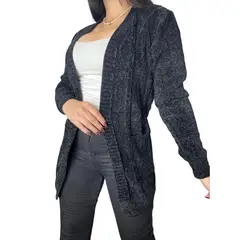 MPROPIA - Tapado Mujer Chenille Toda Temporada Broche Colores Q755
