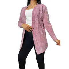 MPROPIA - Tapado Mujer Chenille Toda Temporada Broche Colores Q755