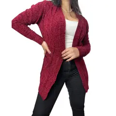 MPROPIA - Tapado Mujer Chenille Toda Temporada Broche Colores Q755