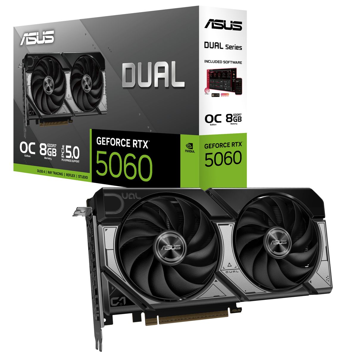 ASUS - TARJETA DE VIDEO NVIDIA GEFORCE RTX 5060 ASUS DUAL OC 8GB