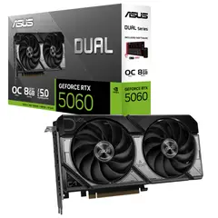 ASUS - TARJETA DE VIDEO NVIDIA GEFORCE RTX 5060 DUAL OC 8GB
