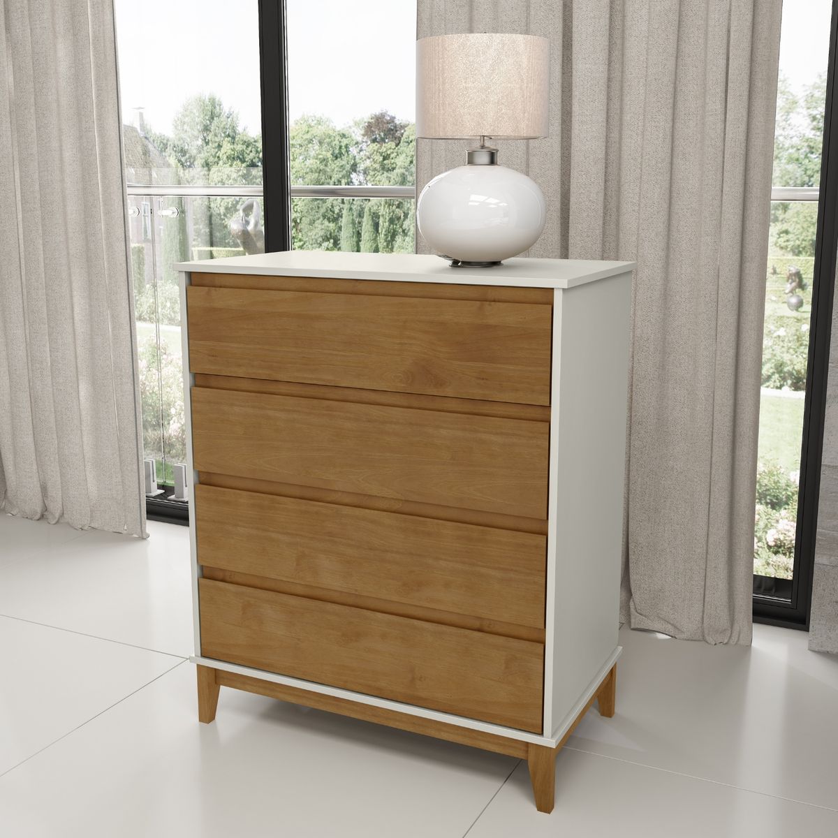 GENERICO - Comoda 4 cajones - Madera