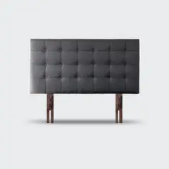 GENERICO - Respaldo de cama 2 plaza Button Classic Gris