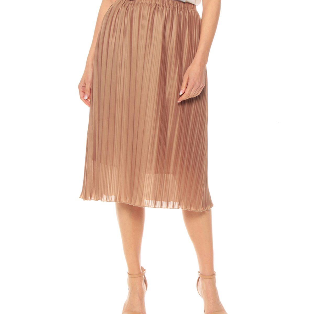 WADOS - FALDA PLISADA BAJO ROILLA CON CINTURA ELASTICADA