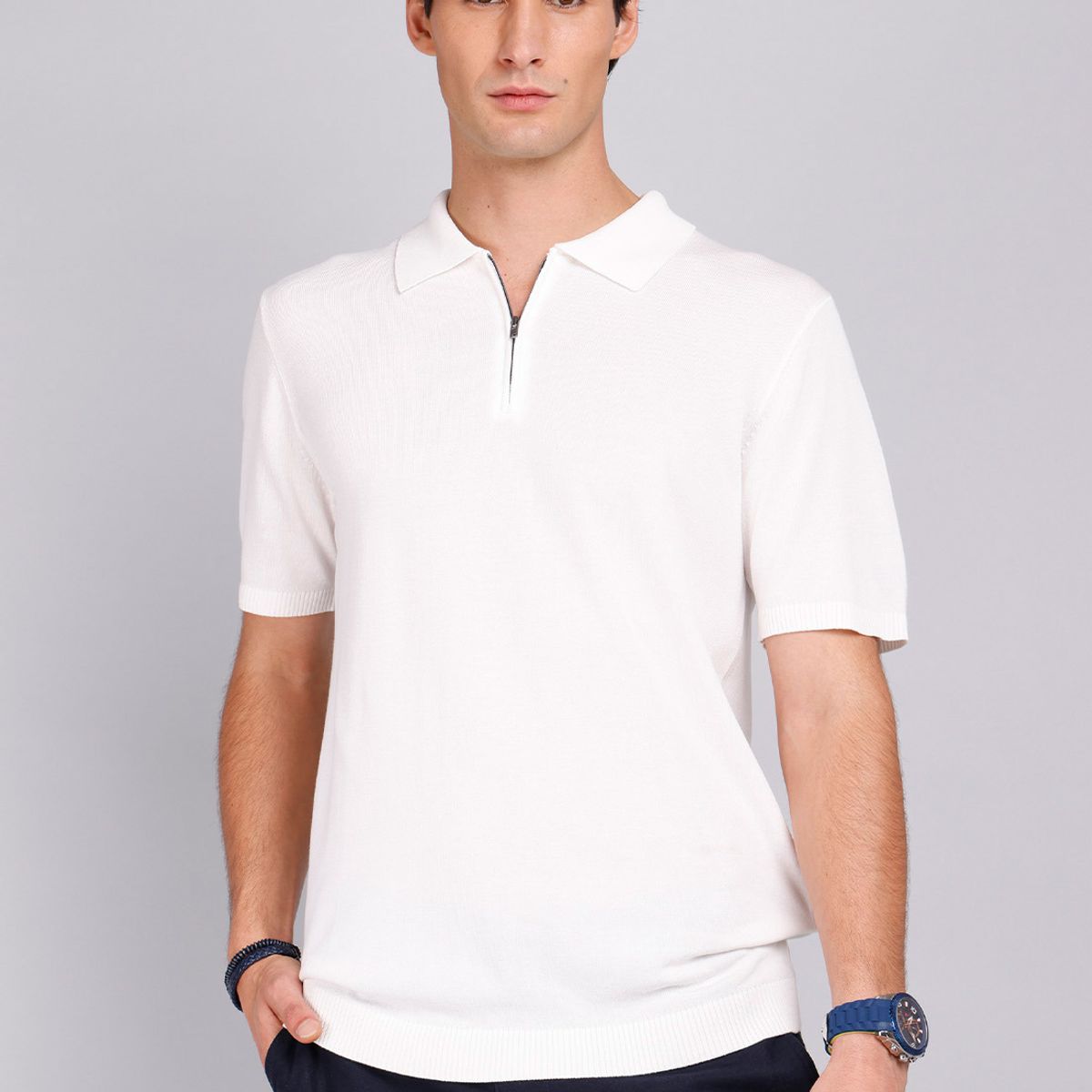 ARROW - Polera Tejida Cuello Con Cierre Arrow ARROW