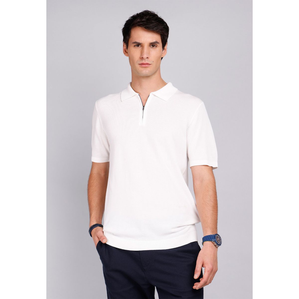 ARROW - Polera Tejida Cuello Con Cierre Arrow ARROW