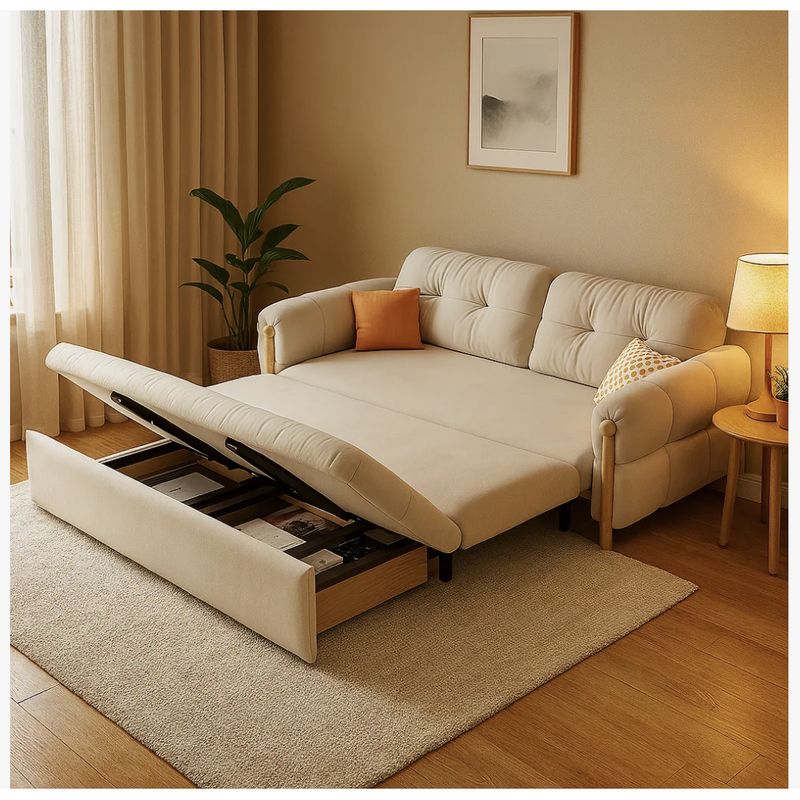 HOMER DESIGN - Sofa Cama 3 Cuerpo Con Alcenamiento Cama De 2 Plazas
