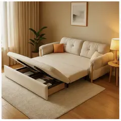 HOMER DESIGN - Sofa Cama 3 Cuerpo Con Alcenamiento Cama De 2 Plazas