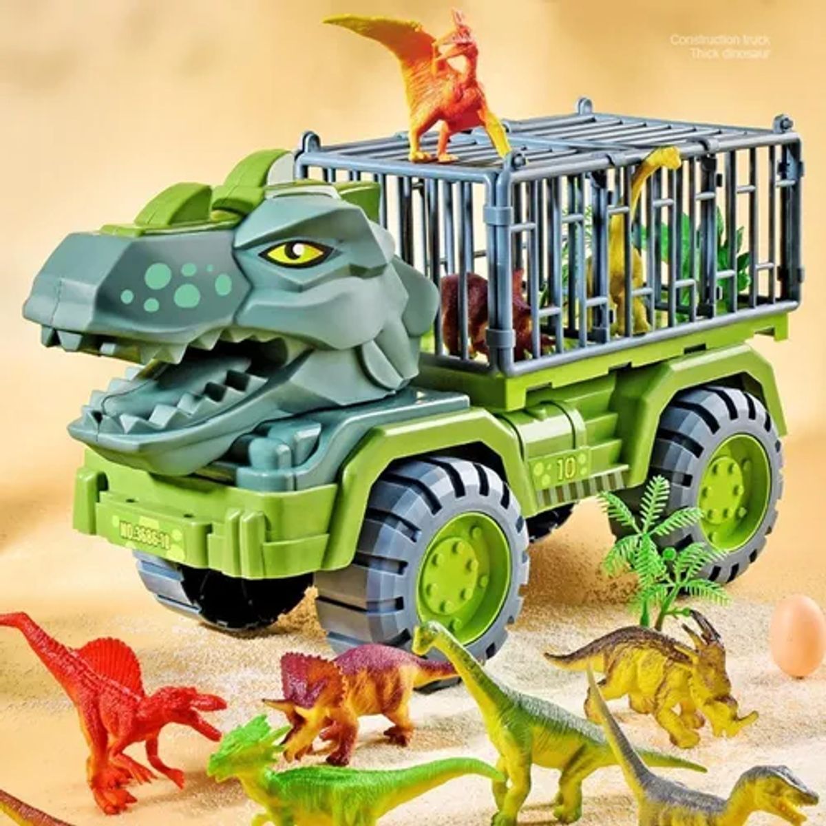 GENERICO - Camión transportador de dinosaurios Tiranosaurio Rex juguete