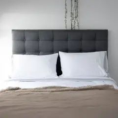 GENERICO - Respaldo de cama King Button Gris
