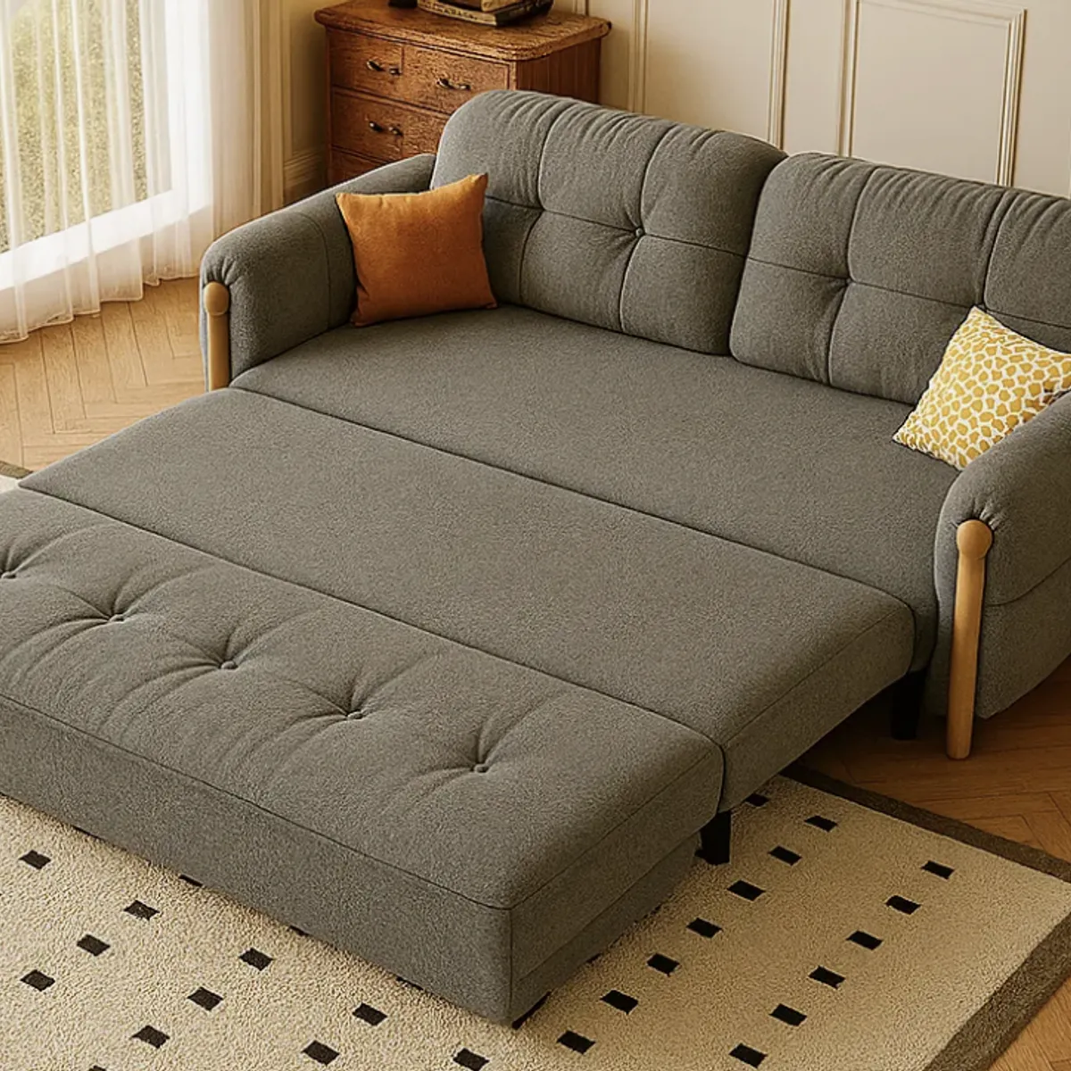 HOMER DESIGN - Sofa Cama 3 Cuerpo Con Alcenamiento Cama De 2 Plazas