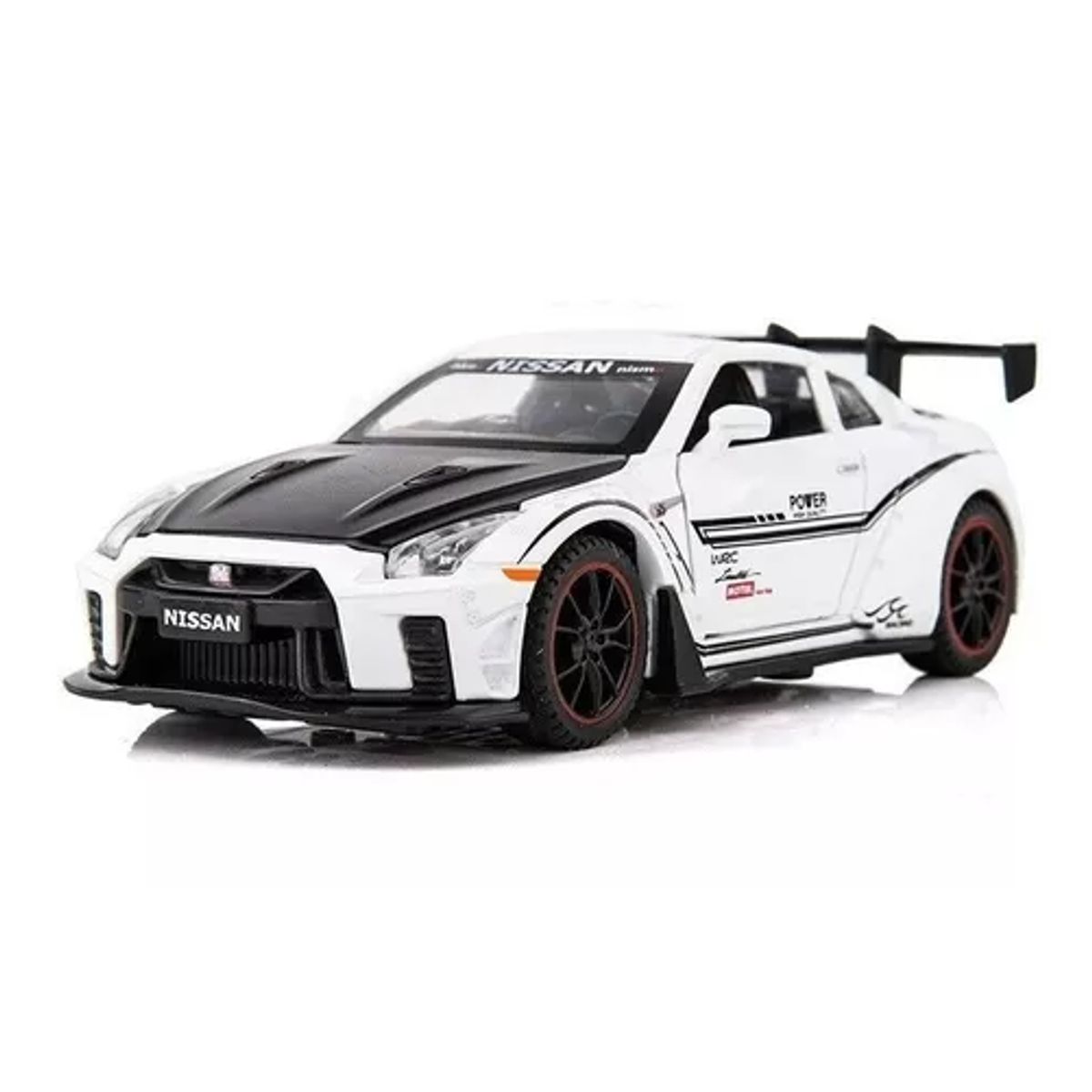 GENERICO - Nissan GTR R35 blanco escala 132 coleccionable