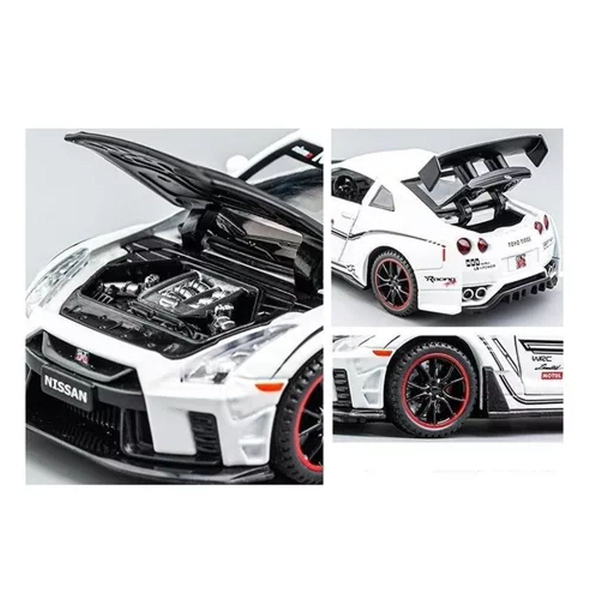 GENERICO - Nissan GTR R35 blanco escala 132 coleccionable