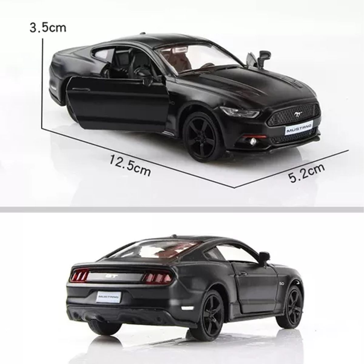 GENERICO - Auto Ford Mustang GT negro escala 136 coleccionable