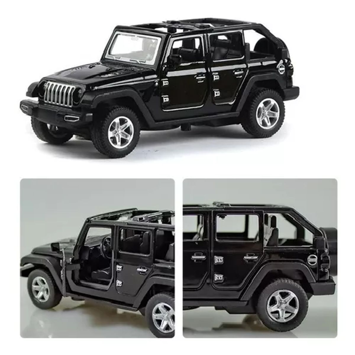 GENERICO - Jeep Wrangler Rubicon negro todo terreno convertible