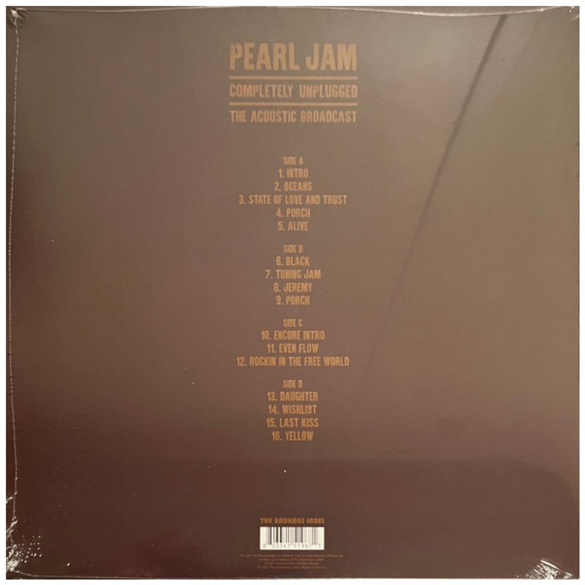 HITWAY MUSIC - PEARL JAM - COMPLETELY UNPLUGGED 2LP RED VINYL  - VINILO
