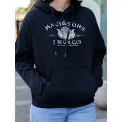 MAUI AND SONS - Poleron Canguro Surfadia Negro Mujer - Negro