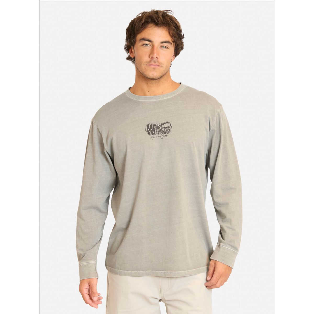 MAUI AND SONS - Polera ML Maviz Gris Hombre Maui And Sons - Gris