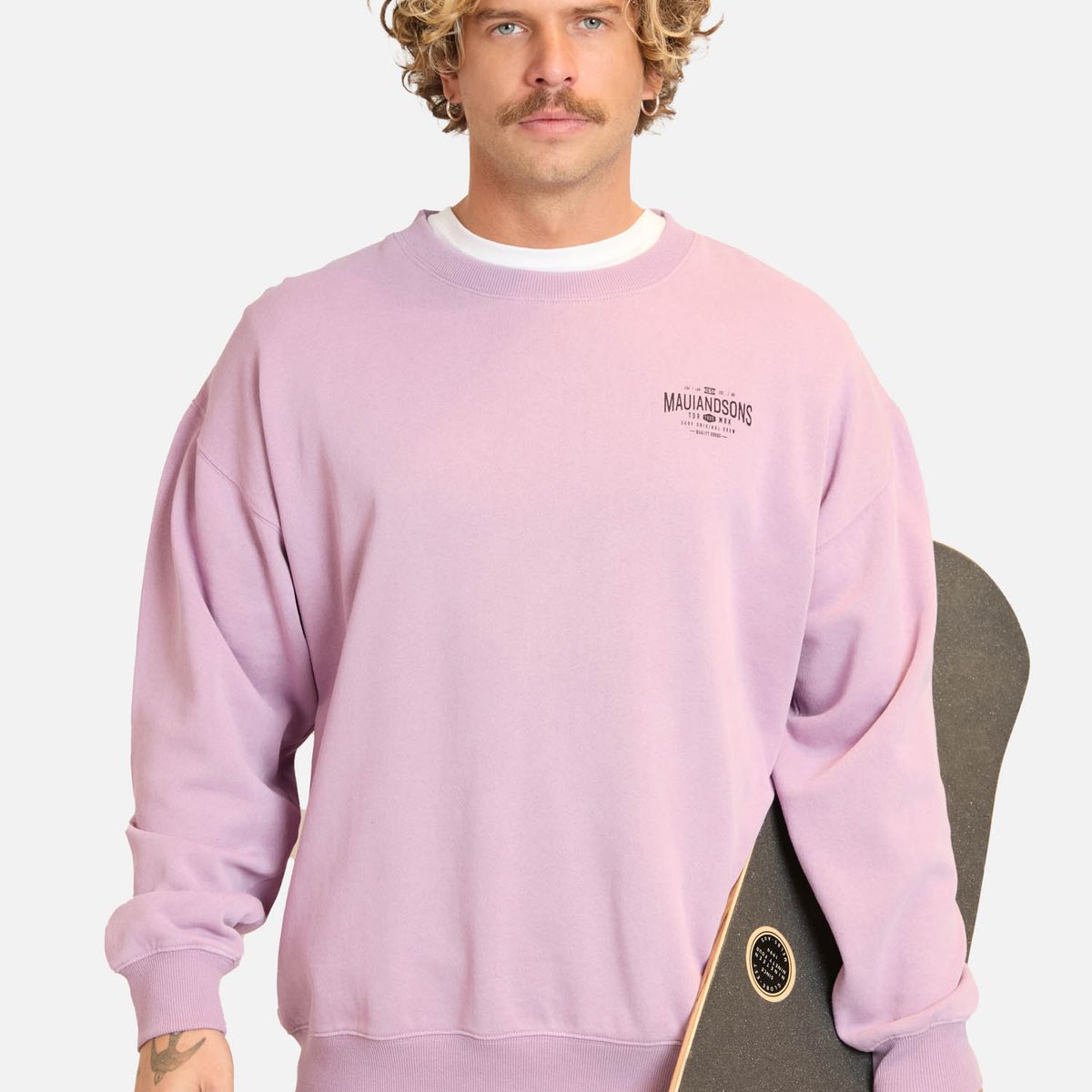 MAUI AND SONS - Poleron CR Soloria Morado Hombre Maui And Sons - Morado