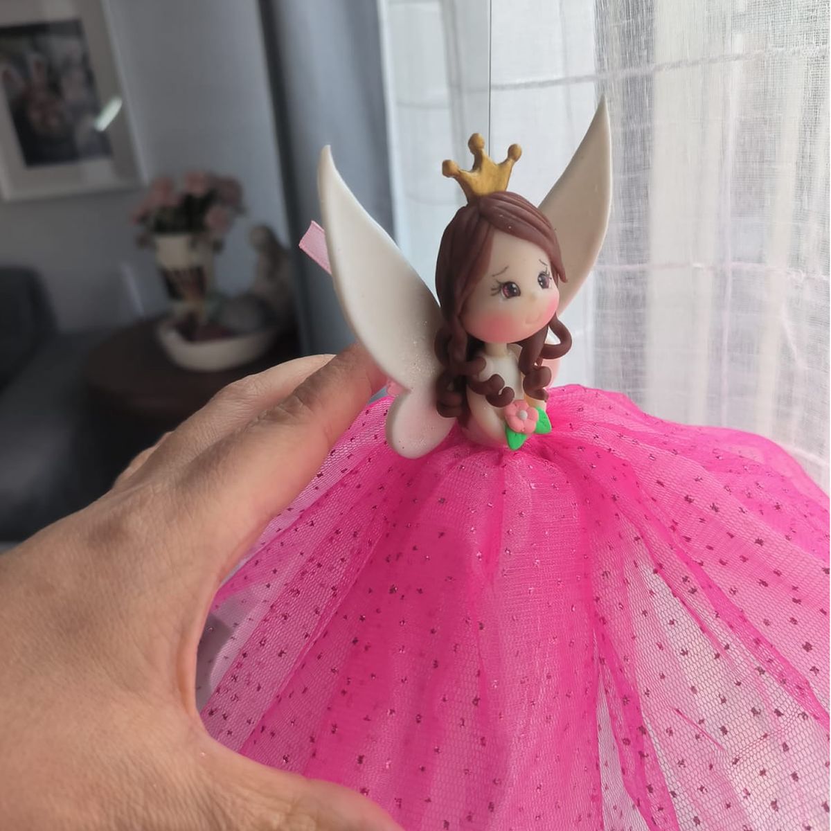 DECORACION CREATIVA - Móvil Hada Decorativa - Fuxia Morena