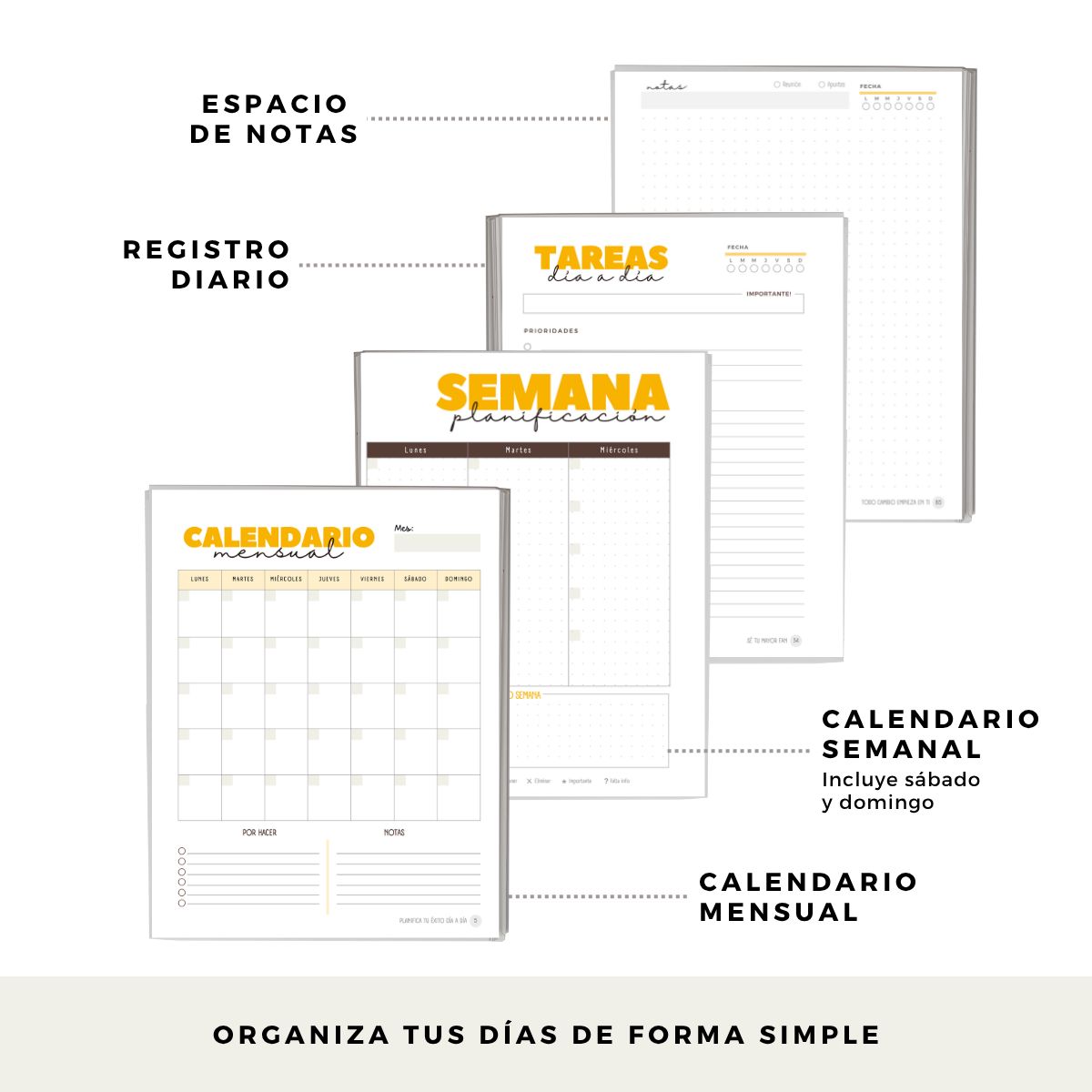 GENERICO - Planner Diario 2 Meses Sin Fecha - Café