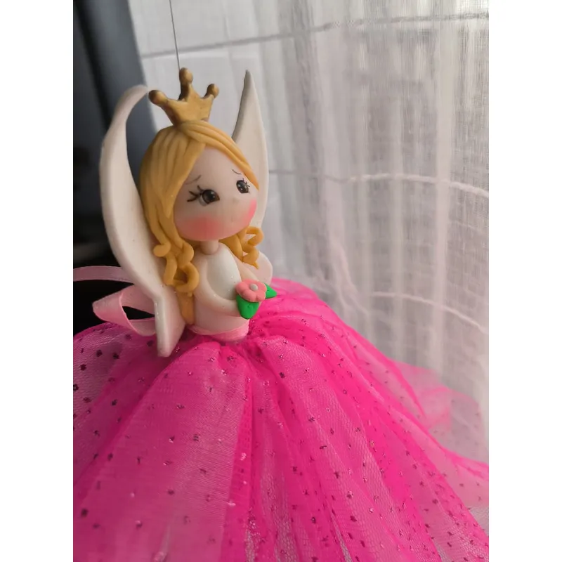 DECORACION CREATIVA - Móvil Hada Decorativa - Fucsia  Rubia