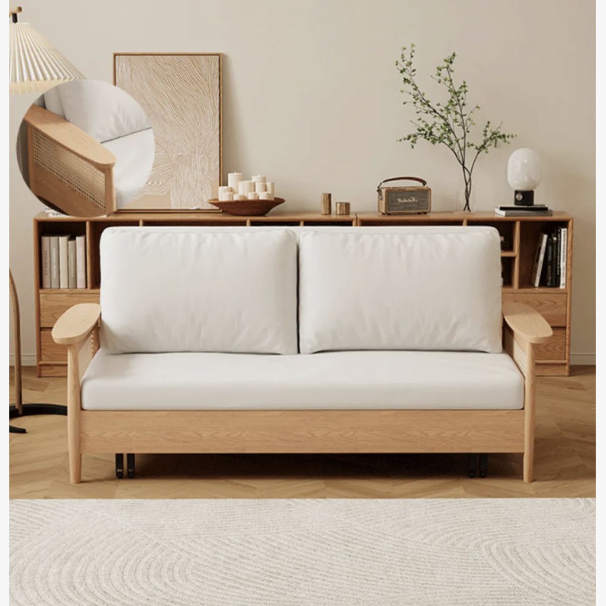 HOMER DESIGN - Sofa Cama 3 Cuerpo Con Alcenamiento 150cm Ancho Hecho Madera