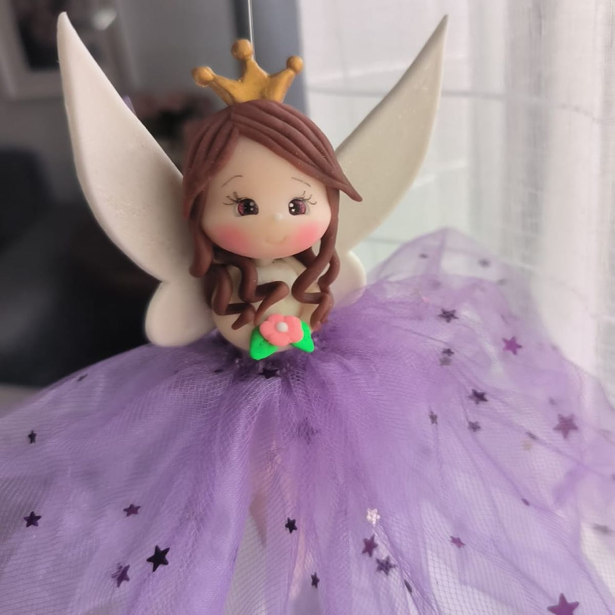 DECORACION CREATIVA - Movil Hada Decorativa Lila Morena