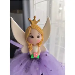 DECORACION CREATIVA - Movil Hada Decorativa Lila Rubia
