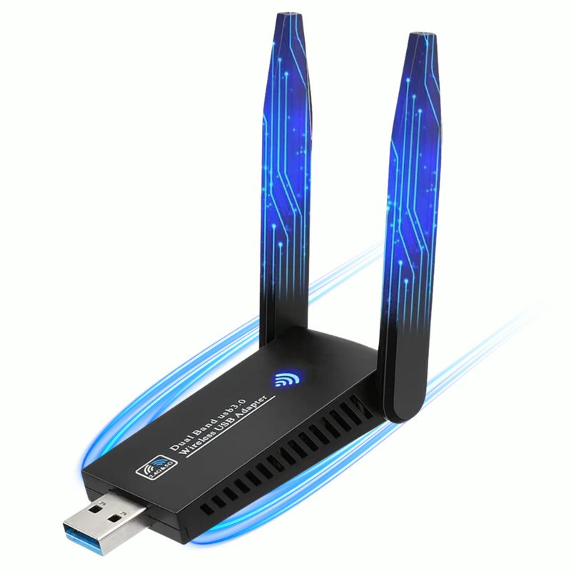 GENERICO - Adaptador Wifi Usb 5g 5ghz 1300 Mbps Tarjeta Antena Wifi Usb