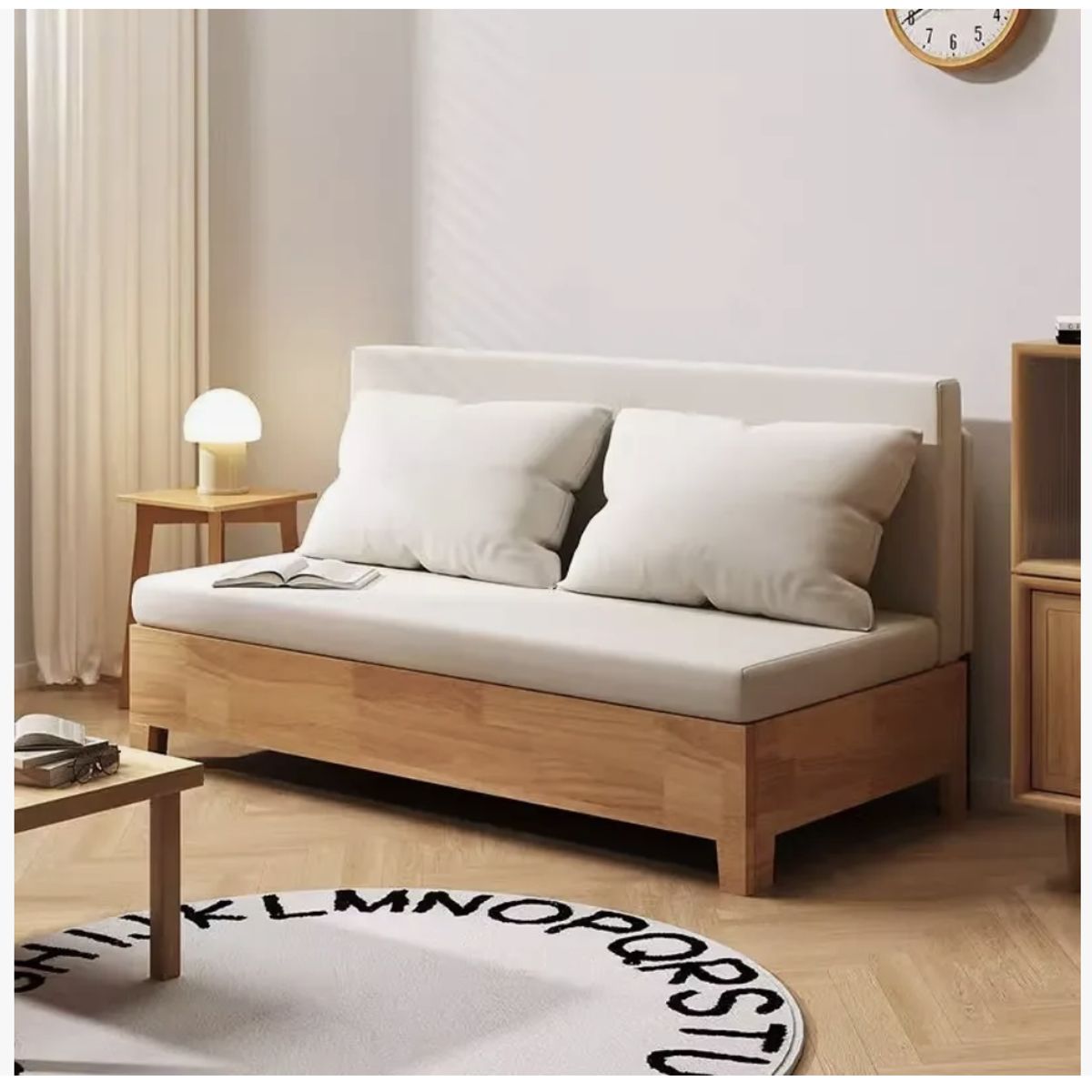 HOMER DESIGN - Sofa Cama 2 Cuerpo Con Alcenamiento 120cm Ancho Hecho Madera